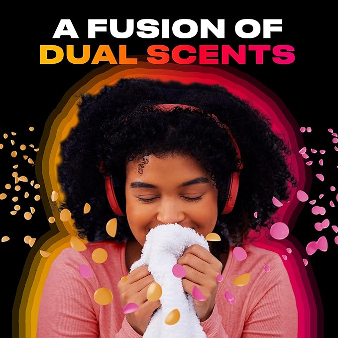 Downy Unstopables Fusions Scent Duos Laundry Scent Booster Beads, Sunset and Citrus Scent, 21.1 OZ, 24hr non-stop freshness with 2 in 1 dual scent laundry scent beads