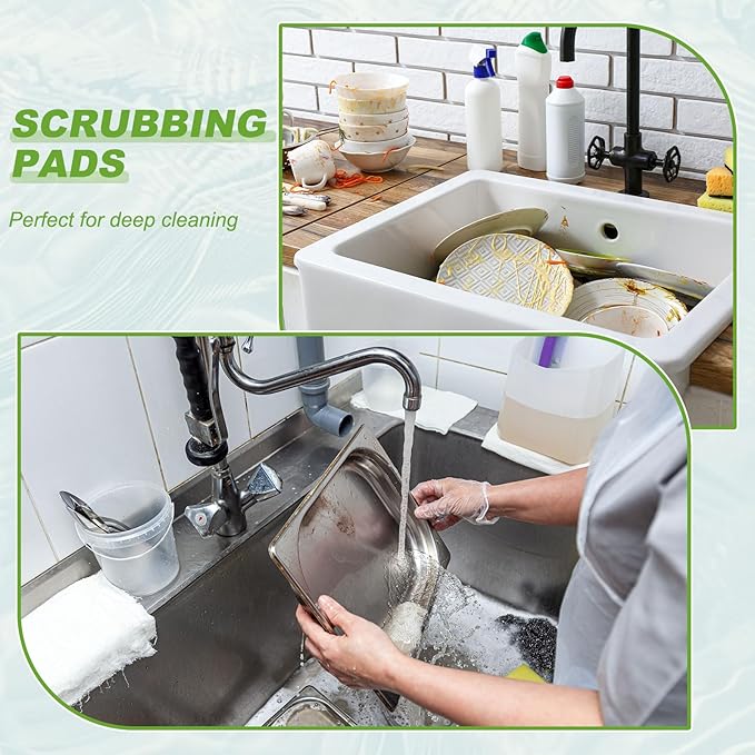 Power Scrub Pads, Scrubbing Pads 2000 Grits Scouring Discs - Fitting for (Home Kitchen Cleaning - Drill Attachment - Scrubber Replacement) 20 Pcs & 3 Inch & Orange