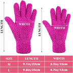 Patelai 3 Pairs Microfiber Plant Dusting Gloves Leaf Cleaning Gloves for Indoor Plants, Blinds, Furniture, House (Purple,Rose Red,Black,Medium)