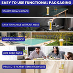 Fly Stick Sticky Fly Traps for Indoors Outdoor 6pk. Non-Toxic Super Sticky Hanging Flies Catcher Paper Tape Strips for Home. Catches All Bugs and gnats. Indoor Outdoor House Flying Insect Trap