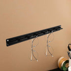 OSALADI Wall-Mounted Sunglasses Rack Acrylic Glasses Storage Organizer Black Space-Saving Eyewear Display for Home and Office
