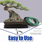 Glarks 5 Rolls Bonsai Wires Kit, 2mm 3mm 0.8mm 1mm 1.5mm Aluminum Bonsai Training Wire Tree Branches with Wire Cutter, 82 Feet Anodized Aluminum Set for Holding Bonsai Branches Small Trunks
