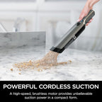 Shark WV201 WANDVAC Handheld Vacuum, Lightweight at 1.4 Pounds with Powerful Suction, Charging Dock, Single Touch Empty and Detachable Dust Cup,Graphite, Slate