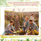 24 Pcs Floral Garden Shovels Bulk Gardening Gift for Women Heavy Duty Garden Tools Floral Hand Shovel for Mom Employees Birthday Thank You Gifts(Pink Flowers)