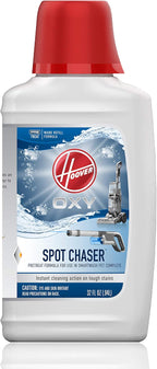 Hoover SmartWash Automatic Carpet Cleaner Spot Chaser Stain Remover Wand, Purple, Large & Oxy Spot Chaser Refill, 32 oz, AH31604, White & Pet Carpet Cleaning Solution, White, 128 fl oz