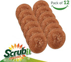 12 Pack Copper Coated Scourers by SCRUBIT – Scrubber Pad Used for Dishes, Pots, Pans, and Ovens. Easy scouring for Tough Kitchen Cleaning.