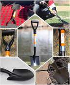 Ashman Round Shovel (Medium) – (2 Pack) – 27 Inches in Length, Durable Handle, Round Shovel with Comfortable Grip with a Sturdy Blade, Multipurpose Premium Round Point Blade Shovel.