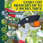 Haus & Garten PowerPRO Compound Action 29" Bypass Loppers - Use as loppers for tree trimming, branch cutters, heavy-duty garden pruning tree clippers, lopping shears