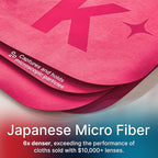 Koala Lens Cleaning Cloth | Japanese Microfiber | Glasses Cleaning Cloths | Eyeglass Lens Cleaner | Eyeglasses, Camera, VR/AR Headset, and Screen Cleaner | Pink & Orange (Pack of 12)