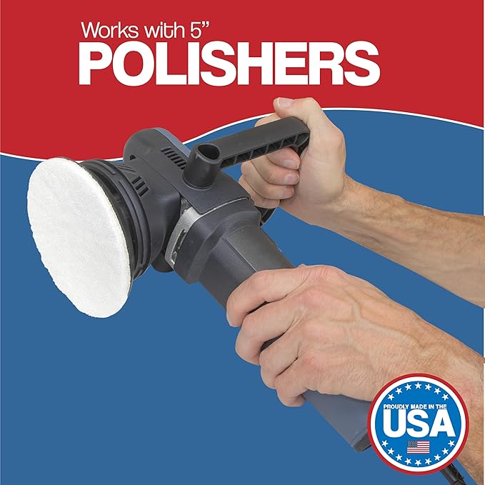 5" Non-Scratch Polishing Pad Hook & Loop Non-Woven Discs, Non-Abrasive Finishing Pads, Buff & Polish Finished Surfaces, Wood Oil & Wax Application, Orbital Sander Polishing Pad - 10 Pack (White)