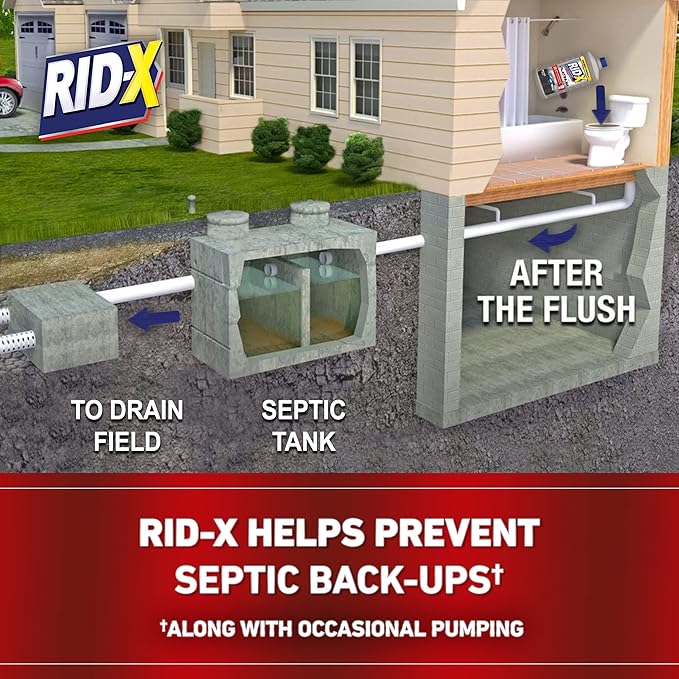 Rid-X Platinum Septic System Treatment, 3 Month Supply of Liquid, 24 Fl Oz