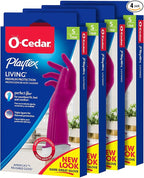 Playtex Living Reuseable Rubber Cleaning Gloves (Small, 4 Pairs), Premium Protection Reusable Household Gloves