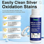 Truey Silver Cleaner, Jewelry Cleaner Silver Polish, for Pure Silver Pure Gold, Removes Tarnish & Restores Shine, Fast Dipping Solution for Sterling Silver & Gold, Gentle Anti-Tarnish liquid (60ml)