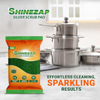 12 PCS Heavy Duty Scour Pads, Non Abrasive Green Nylon Reusable Scrub Pads for Kitchen, Sink, Dishes, Garage and Multipurpose Cleaning