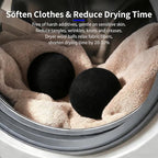 Wool Dryer Balls 6-Pack XL - Natural Reusable Laundry Fabric Softener, Reduces Wrinkles & Drying Time, Hypoallergenic, Leaves Fabrics Naturally Soft and Fluffy (Black)