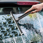 NEWE Shower Squeegee 2 Packs for Glass Doors, All-Purpose 360° Rotating Black Silicone Scraper Cleaner Tool for Tile, Walls, Mirror, Car Window, Countertop, Bathroom, 11 Inches