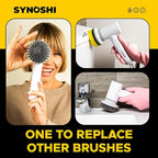 SYNOSHI Electric Spin Scrubber, Power Cleaning Brush with 3 Heads, Cordless Waterproof Shower Scrubber with Dual Speed, Perfect for Cleaning Bathroom, Tile, Cars, Floor. Electric Scrub Brush for tub