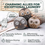 No More Dryer Sheets! XL Wool Dryer Balls 6-Pack, Reusable Laundry Softener & Static Reducer, Eco-Friendly, Long-Lasting, Safe for Sensitive Skin