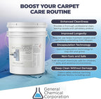 Carpet Encapsulation Cleaner 5821 - Rug Shampoo for Upholstery, Rugs, & Wool - Fast Drying, Nature Conscious Cleaning - Professional Grade Carpet Solution - 5 Gallon Pail