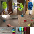 M-Jump 3 Pack Retractable Long-Reach Washable Duster for Cleaning, Microfiber Hand Duster Brush with Telescoping Pole for Cleaning Car, Window, Furniture, Office