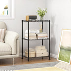 HOMEFORT Storage Shelves, 3-Wire Shelving, Metal Shelving Unit Adjustable Storage Shelves Rack for Kitchen, Pantry, Bathroom, Black, 15.7" W x 11.4" D x 30" H