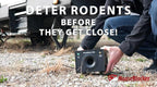 360 Outdoor Rodent Deterrent High Powered, Whisper Quiet Mouse Blocker That Protects up to 1000 sq ft Outside. RV, Camper, Carport, Mobile Home, 5th Wheel and All Vehicles.