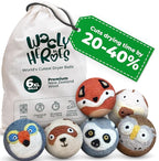 No More Dryer Sheets! XL Wool Dryer Balls 6-Pack, Reusable Laundry Softener & Static Reducer, Eco-Friendly, Long-Lasting, Safe for Sensitive Skin