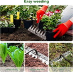 Iron Weeder Tool Without Long Handle, 7 Teeths Manual Weeder Remover Tool, Hand Weed Rake and Garden Hoe for Gardening, Heavy Duty Uprooting Weeding Pull for Yard, Lawn, Patio and Garden