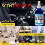 Scent Bomb Air Freshener Spray, Long-Lasting Odor Eliminator for Home & Car, Effective Deodorizer for Kitchen, Bathroom, Fresh Room Spray & Smell Neutralizer, Hawaiian Blue Scent