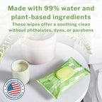 McKesson Flushable* Adult Wet Wipes – 48 Wipes (1 Pack of 48) – Aloe & Vitamin E, Plant-Based Cleansing Wipes, Scented