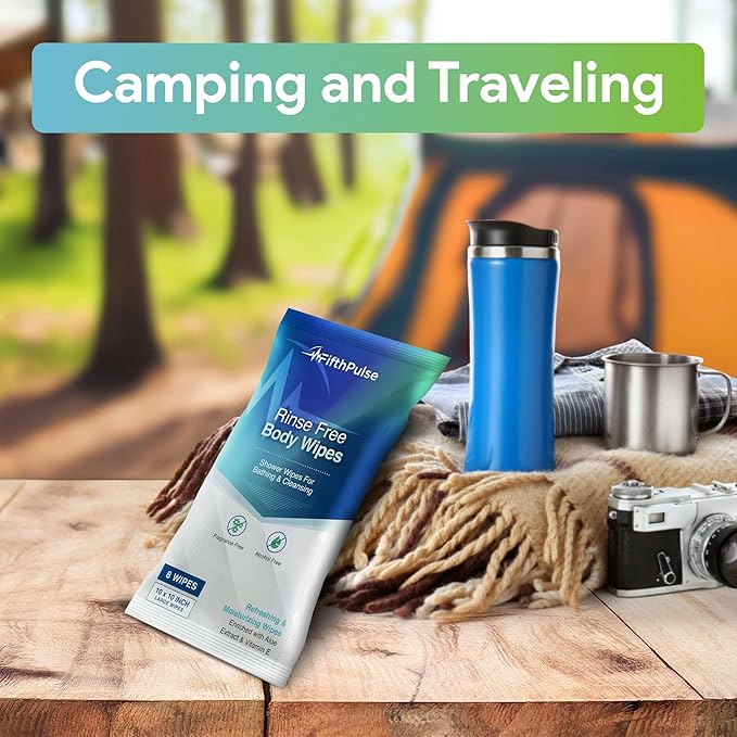 XL Adult Body Wipes for Women and Men - Pack of 40 Travel Cleansing Wipes - 10x10 Large for Camping, Gym, Travel, and More