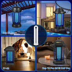 Klahaite Replacement Light Bulb Bug Zapper 15W Bug Light Bulbs for K15, X3,T6, T8, T9 Bug Zapper Outdoor 4-Pin Base U Shaped Twin Tube Bulb for Outdoor Mosquito Zapper, 2 Pack