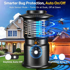 2-in-1 Bug Zapper Outdoor with Fan Suction, Effective Mosquito Trap & Insect Zapper, 10000mAh Rechargeable Fly Zappers for Indoor & Outdoor, IPX5 Waterproof
