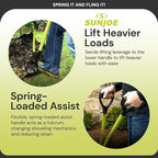 Sun Joe Garden Digging Shovel with 9" Steel Spear Head Blade and Assist Handle – Heavy-Duty, Back-Saving Gardening Tool for Planting, Landscaping, Trenching & Yard Work, Shovelution SJ-SHLV07
