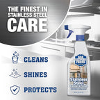 Bar Keepers Friend Stainless Steel Cleaner Spray (25.4 oz) + Microfiber Cloth - Removes Fingerprints and Grime Without Dulling