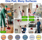 4 Pack Microfiber Flat Mop Head Refills for O-Cedar EasyWring & RinseClean Systems, Easy to Clean Corners, Ceilings, Walls