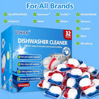 32 Count Dishwasher Pods, No Pre-Rinse Dishwasher Detergent Soap On Stain and Grease, Leaving a Virtually Spotless Shine,Dishwasher Detergent for Deep Cleaning