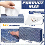 Yinder 12 Packs Facial Tissue Box 1560 Sheets Soft Facial Tissue Box for Fall Halloween Christmas 2 Ply 130 Sheets Disposable Travel Tissues Bulk for Car Household Kitchen(Clouds)