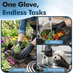 Fixwal Gloves for Cooking Food Prep, Black Disposable Nitrile Gloves, 4 Mil, 120 Count, Cleaning Service Gloves, Latex Free, Powder Free