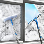Professional Window Cleaning kit, 2-in-1 Window Squeegee with 51" Extension Poles, Suitable for Indoor & Outdoor Windows, High Glass, High Windows, Multi-Purpose Car Windshield Cleaning