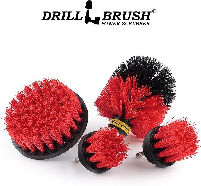 Outdoor Cleaning Supplies - Fountain and Patio Cleaning Brushes - Fire Pit - Scrub Brushes - Concrete Brush - Grout Cleaner - Granite Scrubbing Tool - Headstone Restoration Kit - Garden Statues Brush