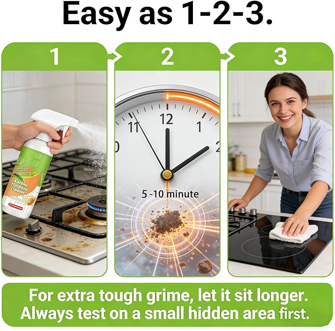 Electrolyzed Ion Kitchen Cleaner Spray - Natural Ingredient Formula & Multi-Purpose Cleaner-Purpose Degreaser for Oven, Stove, Grill, Range Hood & All Kitchen Appliances (2)