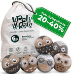 No More Dryer Sheets! XL Wool Dryer Balls 6-Pack, Reusable Laundry Softener & Static Reducer, Eco-Friendly, Long-Lasting, Safe for Sensitive Skin