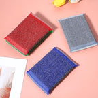 24 Pack Steel Scrub Sponges for Dishes Non Scratch Scouring Sponge Multi Use Metal Scrubber Heavy Duty Dish Wash Kitchen Sponge for Pot Dish Washing Hard Surface Cleaning Tools (Multicolored)