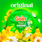 Gain Flings Laundry Detergent Pacs, 60 Count, Original Scent, with Odor Defense, concentrated laundry soap pacs