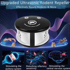 Mouse Repellent Ultrasonic Rodent Repeller Plug in Indoor,360° Ultrasonic Rodent Repellent,3 Mode Switch with Pressure Wave, Squirrel Repellent Mice Deterrent for House Garage Warehouse RV, Black