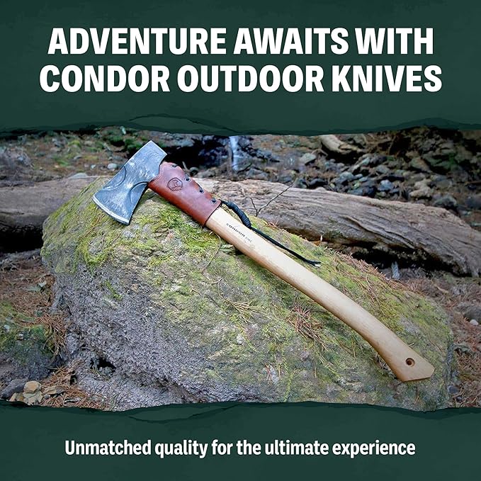 Condor Tool & Knife El Salvador Machete with Polypropylene Handle and Leather Sheath - 18 inch Full Tang 1075 High Carbon Steel Fixed Blade - Heavy Duty for Outdoor, Survival, and Camping - 32.5 oz