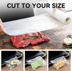Wevac Vacuum Sealer Bag Rolls, 8"x16' (2 Rolls), Heavy Duty Food Storage for Sous Vide, Freezer, Meal Prep, Keep Food Fresh Longer