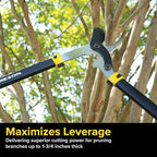 Jameson Heavy-Duty 32″ Geared Bypass Lopper | 1-3/4″ Cutting Capacity | Compound Lever & Gear Technology | Aluminum Frame | Non-Stick Blade