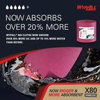 WypAll PowerClean X80 Cloths Heavy Duty Wipes (41055), Jumbo, Extended Use Towels, Red (1 Roll of 455 Sheets, 455 Sheet Total)